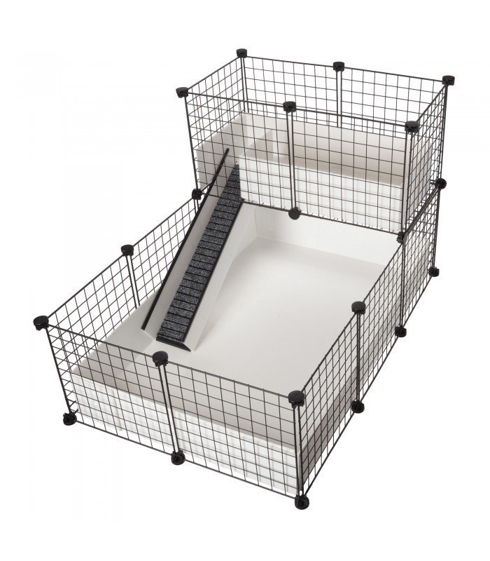 CagesCubes - Jaula CyC Deluxe 2X3 con Loft 2X1 para cobayas