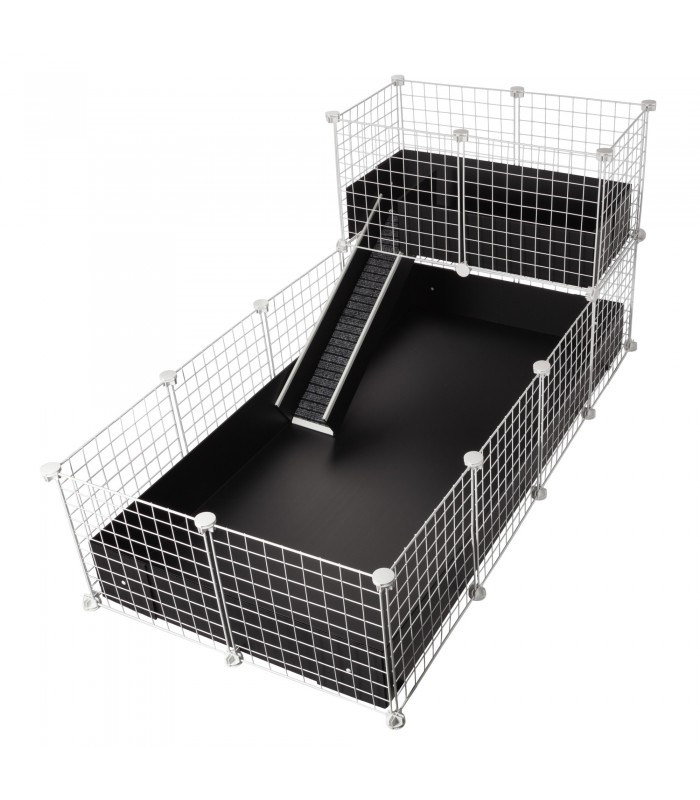 CagesCubes - Cage CyC Deluxe 2X4 avec Loft 2X1 pour cochons d'Inde