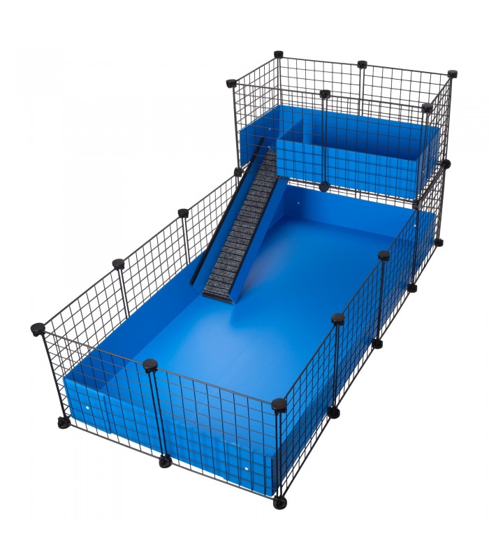 CagesCubes - Cage CyC Deluxe 2X4 avec Loft 2X1 pour cochons d'Inde