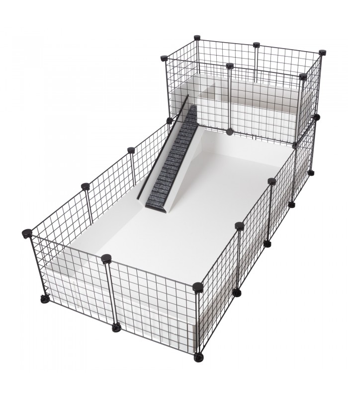 CagesCubes - Gabbia CyC Deluxe 2X4 con Loft 2X1 per porcellini d'India