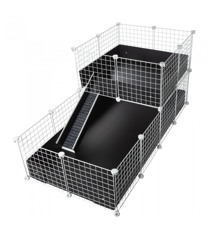 CagesCubes - Gabbia CyC Deluxe 2X4 con Loft 2X2 per porcellini d'India
