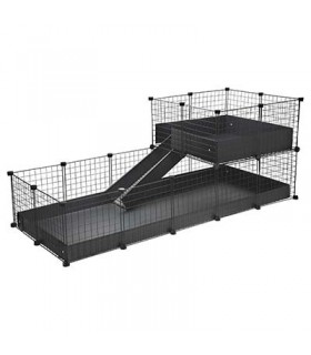 CagesCubes - CyC Deluxe 2X5 Cage with Loft 2X2 for Guinea Pigs