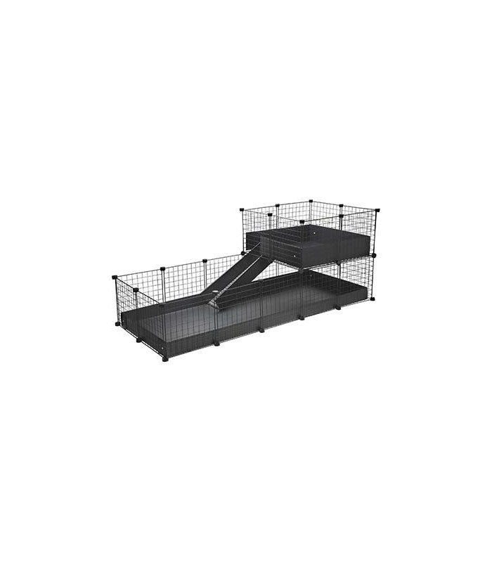 CagesCubes - Gabbia CyC Deluxe 2X5 con Loft 2X2 per porcellini d'India