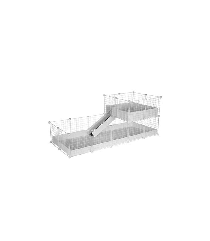 CagesCubes - CyC Deluxe 2X5 Cage with Loft 2X2 for Guinea Pigs