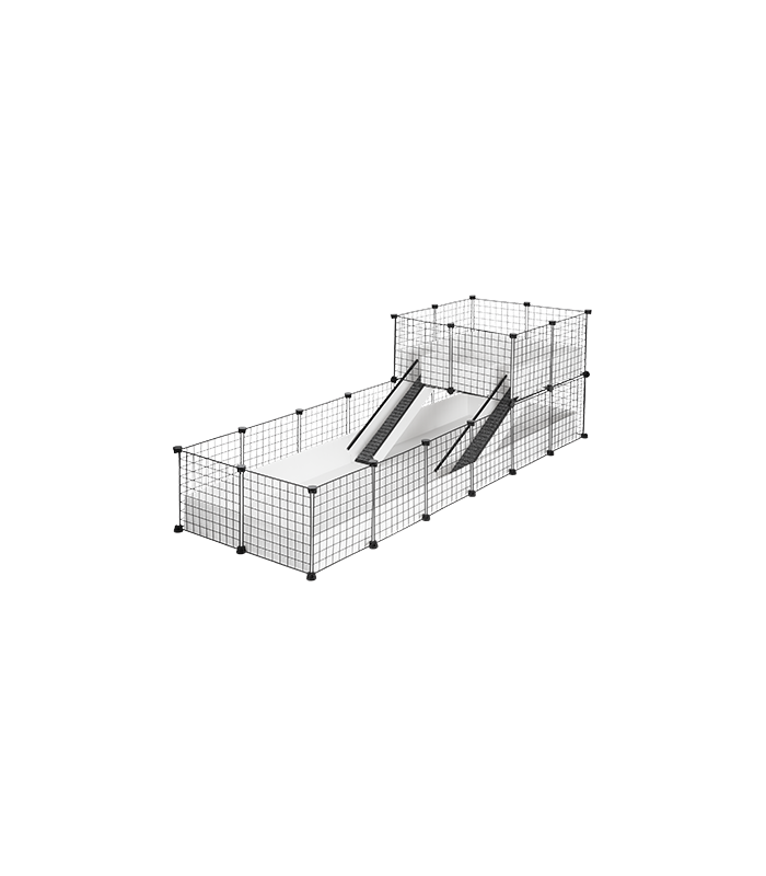 CagesCubes - CyC Deluxe PLUS 2X6 Cage with Loft 2X2 for Guinea Pigs