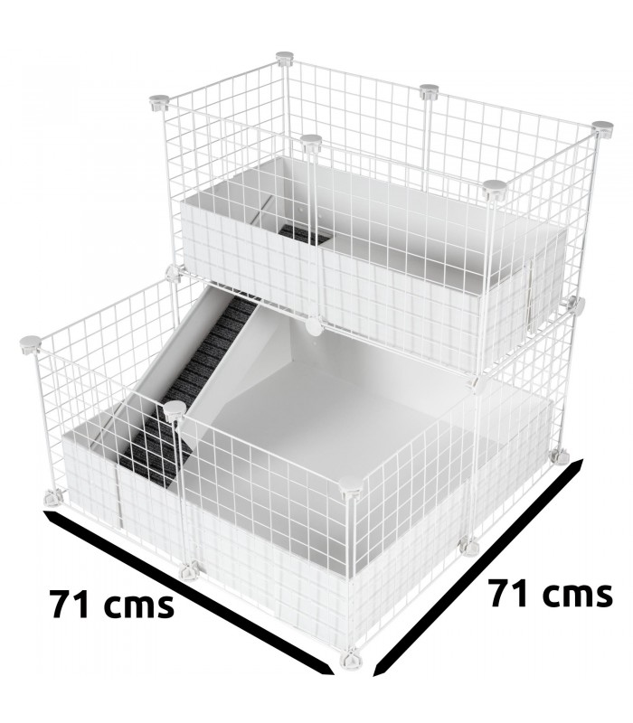 CagesCubes - Cage CyC Deluxe Compact 2X2 avec grenier 2X1