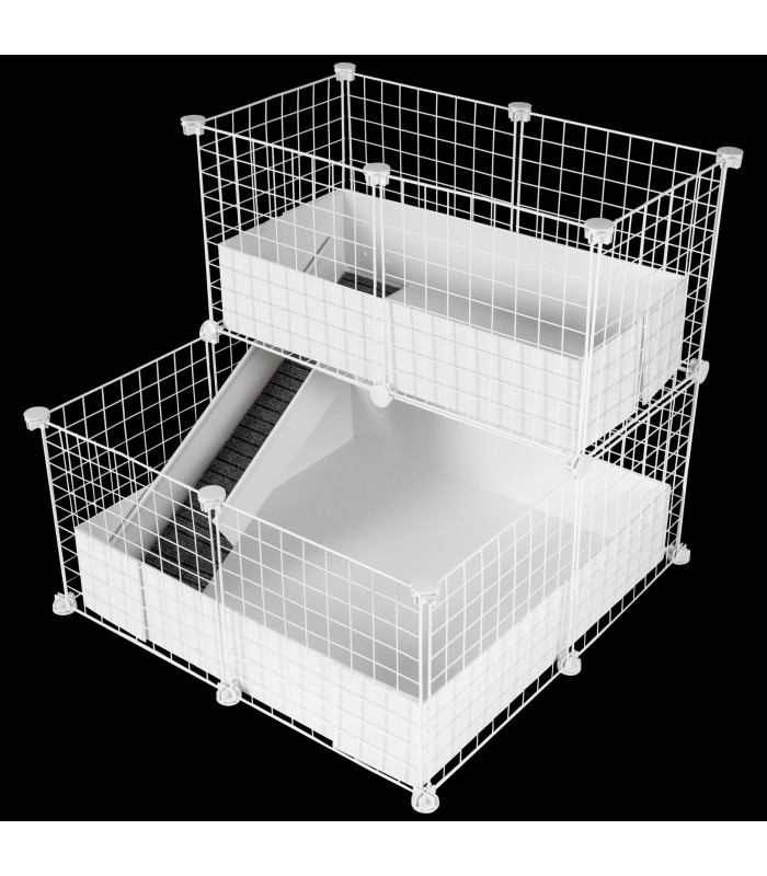 CagesCubes - Cage CyC Deluxe Compact 2X2 avec grenier 2X1