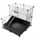 CagesCubes - CyC Deluxe Compact Cage "Elegance Black and White" 2X2 with Loft 2X1