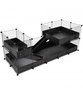 CagesCubes - Cage CyC Deluxe DOUBLE LOFT (2X5 + Loft 2X2 - Loft 2X1)