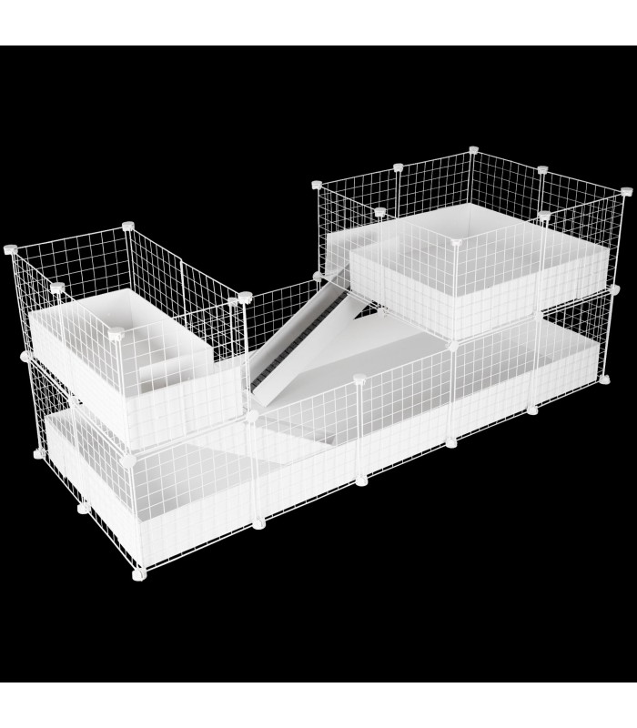 CagesCubes - CyC Deluxe DOPPELTER LOFT-Käfig (2X5 + Loft 2X2 - Loft 2X1)