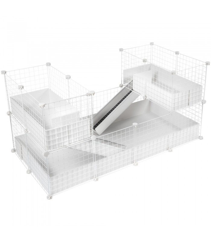 CagesCubes - CyC Deluxe DOPPELTER LOFT-Käfig (2X4 + Loft 2X1 - Loft 2X1)