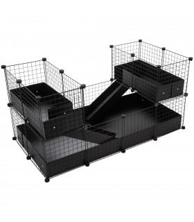 CagesCubes - Gabbia CyC Deluxe DOPPIO LOFT (2X4 + Loft 2X1 - Loft 2X1)