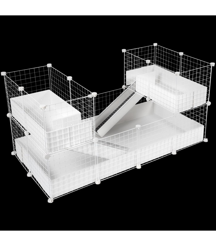 CagesCubes - CyC Deluxe DOPPELTER LOFT-Käfig (2X4 + Loft 2X1 - Loft 2X1)