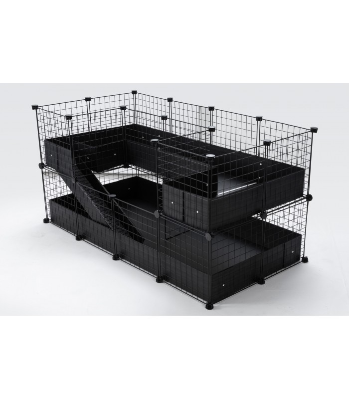 CagesCubes - CyC Deluxe TUNNEL-FUN Cage (2X4 + Loft 2X1 - Loft 2X1)