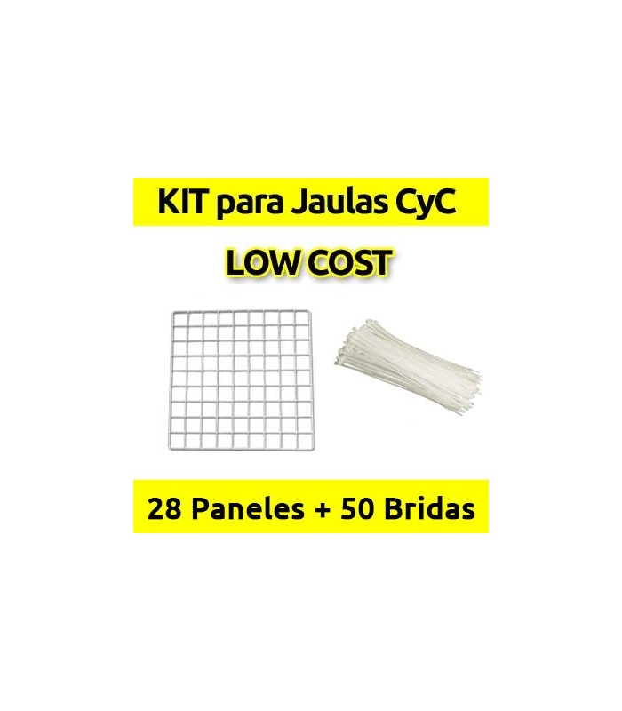 CagesCubes - KIT LOW COST bianco per Gabbie C&C (28 pannelli - 50 flange)