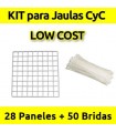 CagesCubes - KIT LOW COST white for C&C Cages (28 panels - 50 flanges)