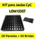 CagesCubes - KIT LOW COST nero per Gabbie C&C (28 pannelli - 50 flange)