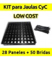 CagesCubes - KIT LOW COST black for C&C Cages (28 panels - 50 flanges)