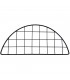 CagesCubes - Panel/Grid HALF ROUND NEGRO de 35.5 x 15 cms (1 ud)