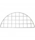 CagesCubes - Panneau / Grille DEMI ROND BLANC de 35,5 x 15 cm