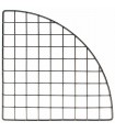 CagesCubes - Panneau / Grille QUARTER ROUND NOIR de 35,5 x 35.5 cm