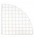 CagesCubes - Panel/Grid QUARTER ROUND BLANCO de 35.5 x 15 cms (1 ud)