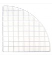 CagesCubes - Pannello / Griglia QUARTER ROUND BIANCA de 35,5 x 15 cm
